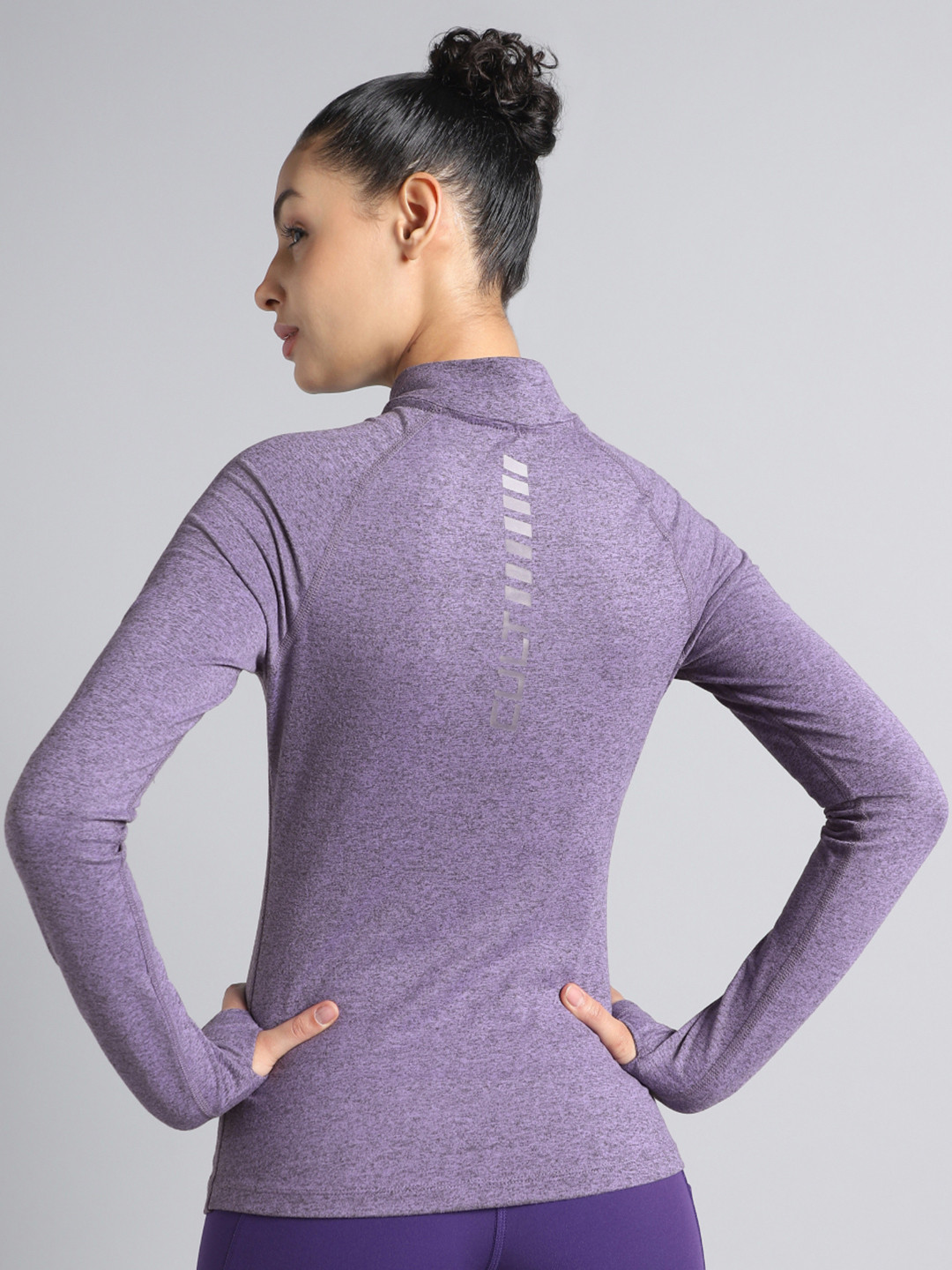 CULT Women Purple Half Zip All Weather Performance Jacket