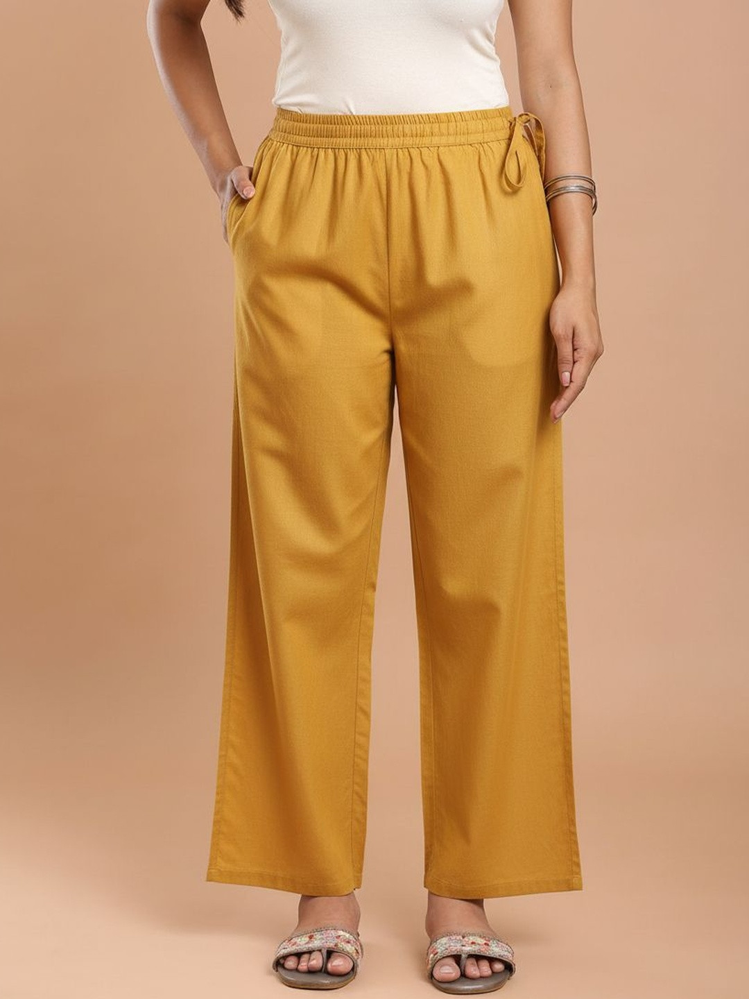 Punnu Women Relaxed Straight Leg Parallel Trousers