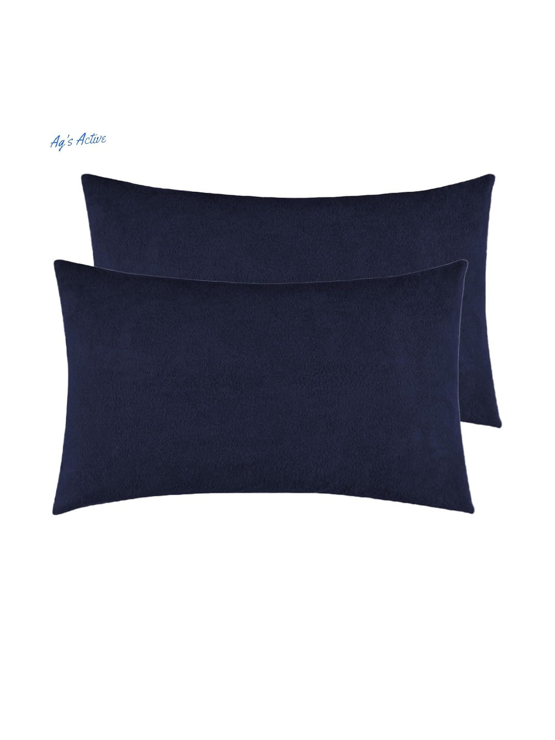 AG's Active Pack of 2 Blue Cotton Filled Zipper Standard Size Pillow Protector