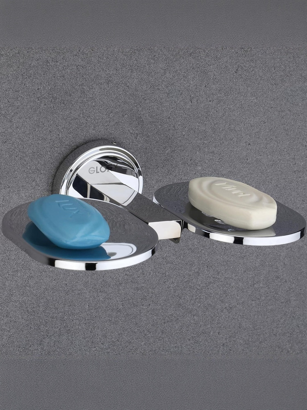 GLOXY Stainless Steel Oval Double Soap Holder