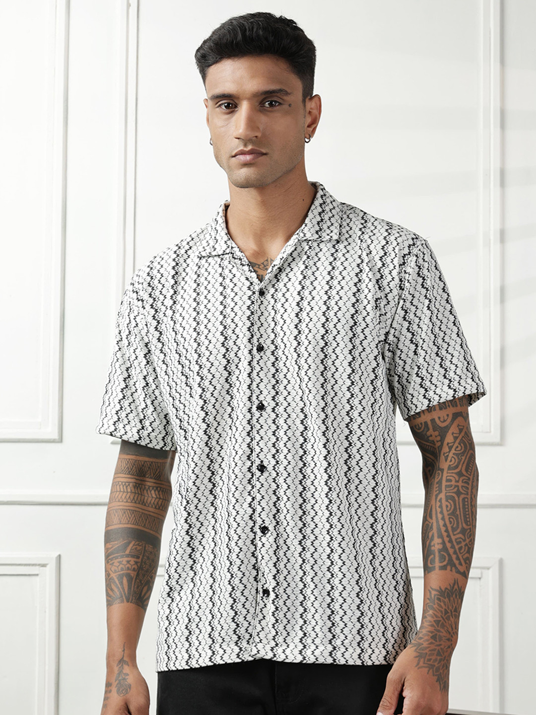 SWADESI STUFF Comfort Abstract Printed Casual Shirt