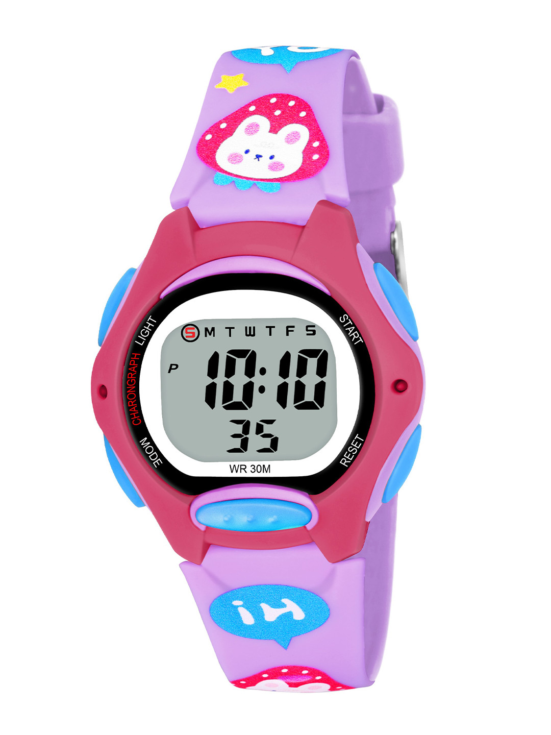 KIDSUN  Kids Dial & Straps Digital Multi Function Watch 870_PURPLE_PURPLE
