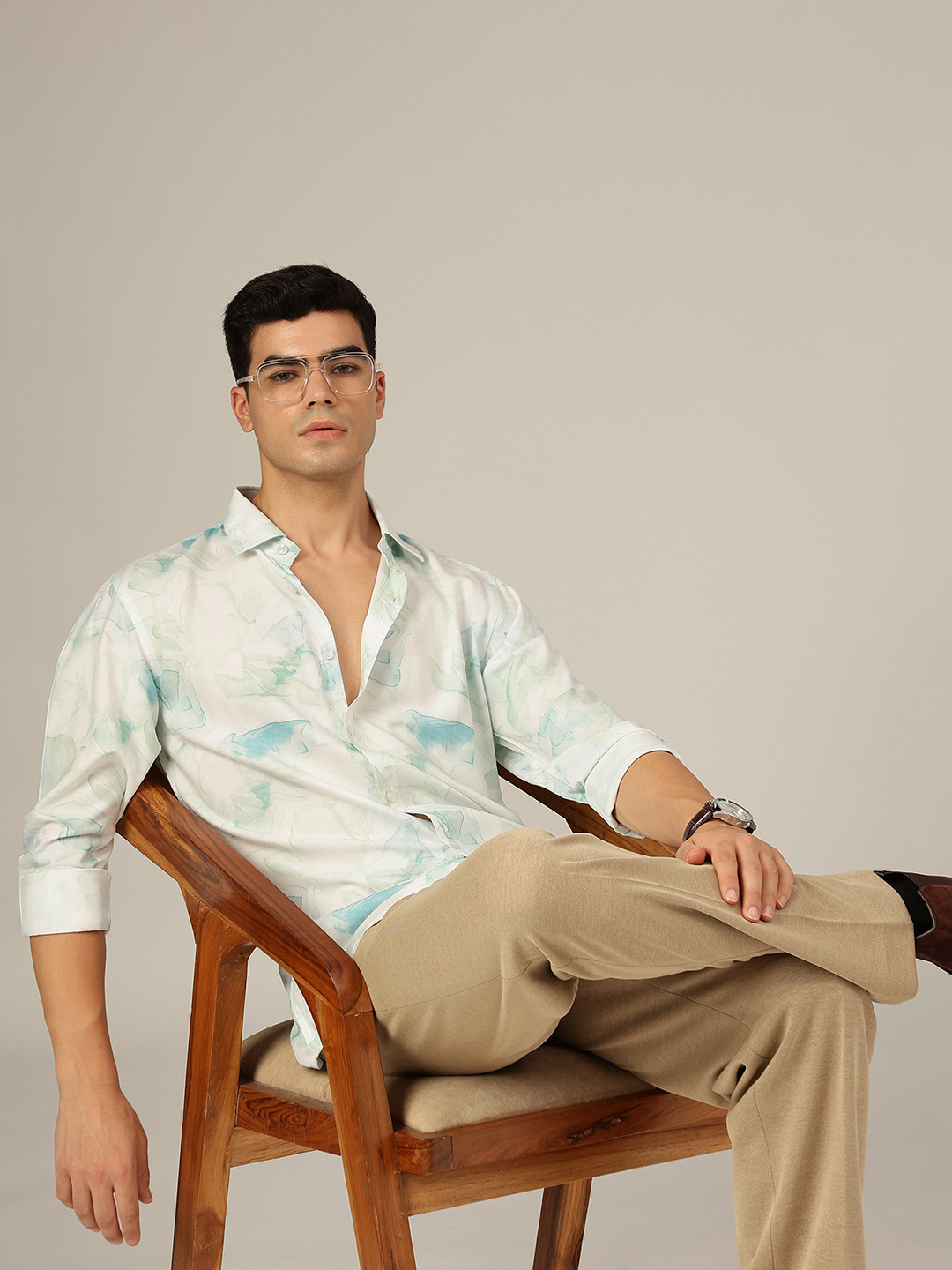 DENNISON Regular Fit Marble Printed CasualShirt