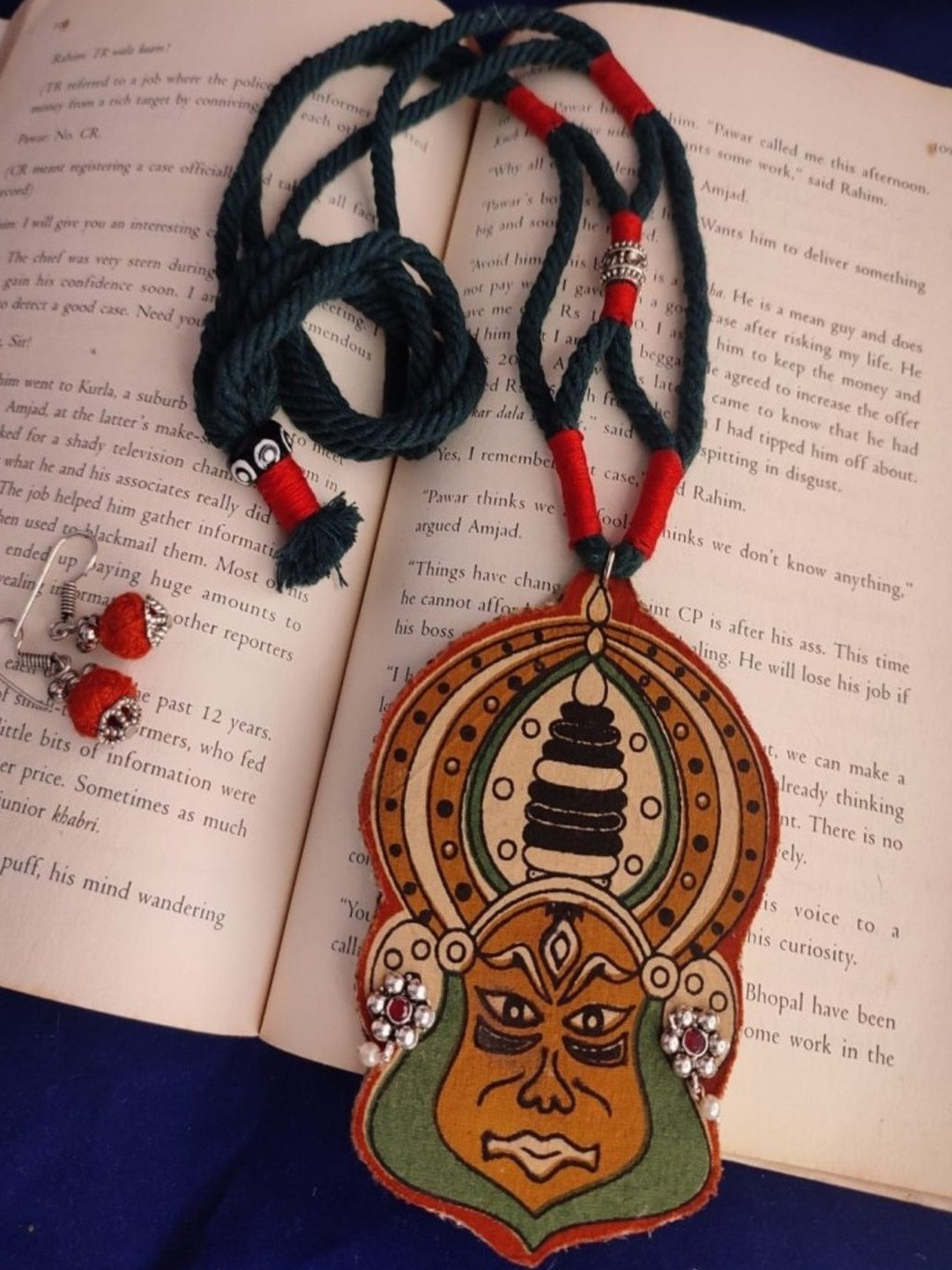 JewelSana Women Kathakali Face Fabric Necklace