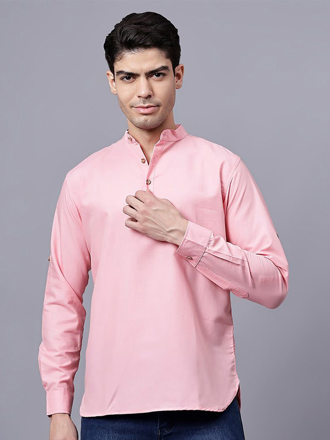 Stitchy Head Men Solid Daily Cotton Straight Kurta