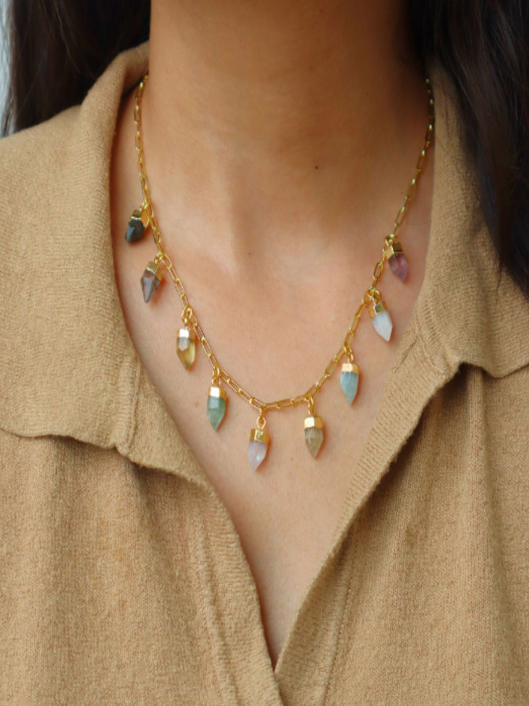 Wear Zing Artifcial Stones Studded Statement Necklace