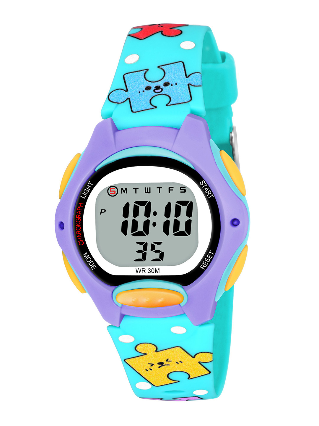 KIDSUN Kids Dial & Straps Digital Multi Function Watch 870-TURQUOISE-BLUE