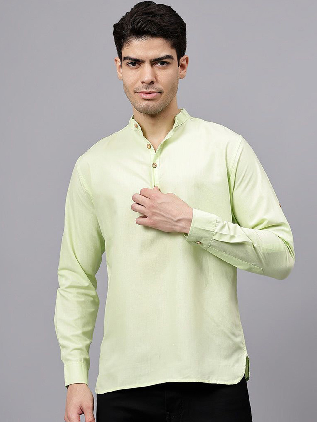 DEVA Traditional Men Solid Daily Cotton Straight Kurta