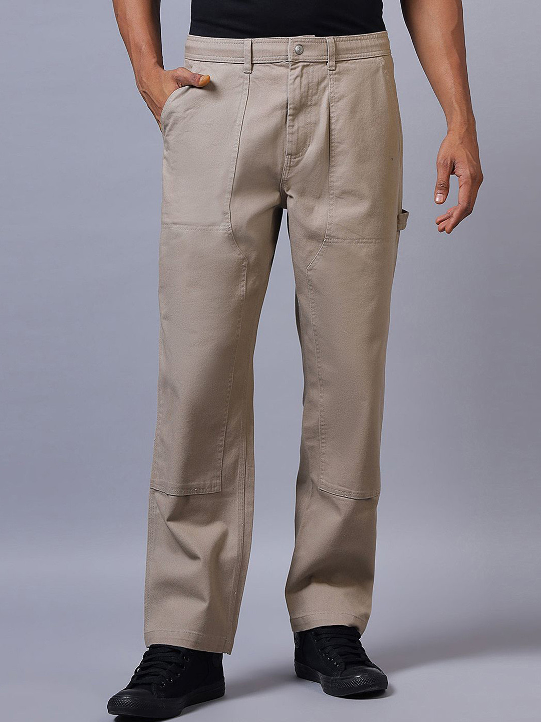 Converse Men Relaxed Straight Leg Straight Fit Pure Cotton Trouser