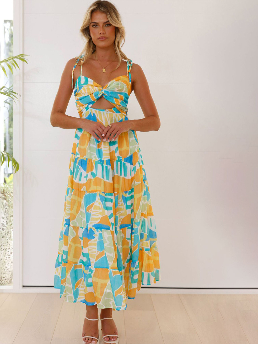 LULU & SKY Women Abstract Pattern Midi Dress