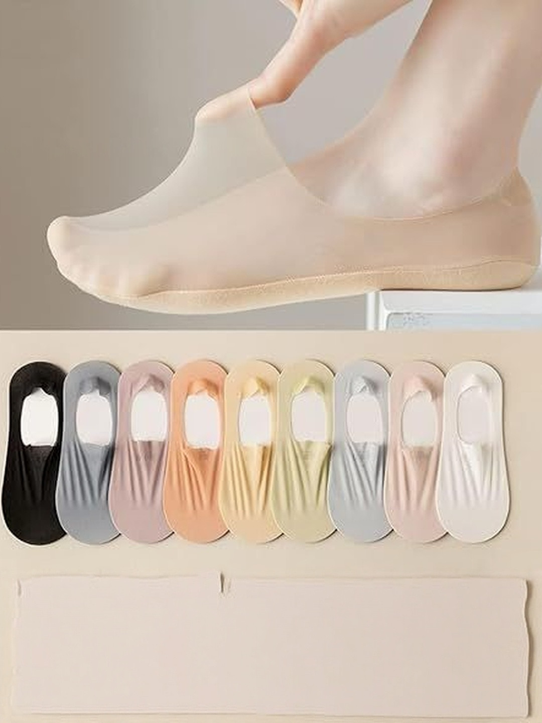 Eleg & Stilance Women 3 Pair Invisible Low Cut Socks