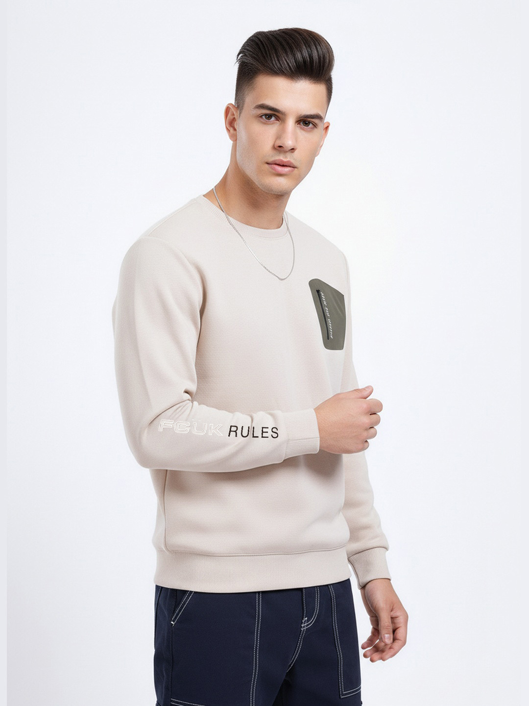 FCUK Pocket Detailed Sweatshirt