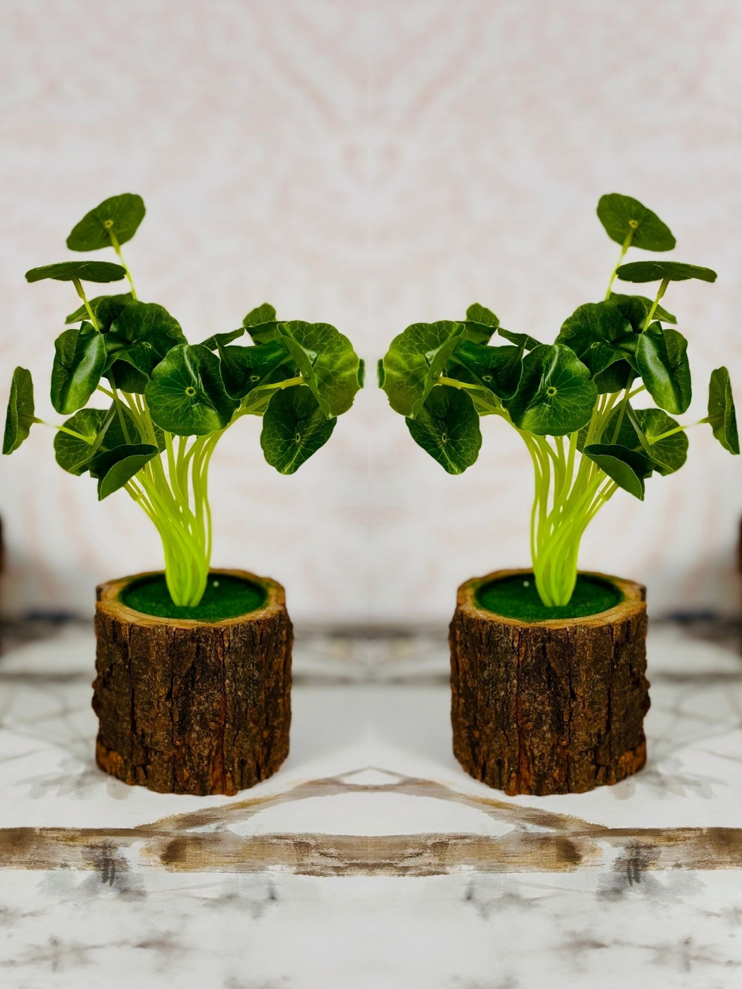Dekorly Brown 2 Pieces Artificial Plant With Pot
