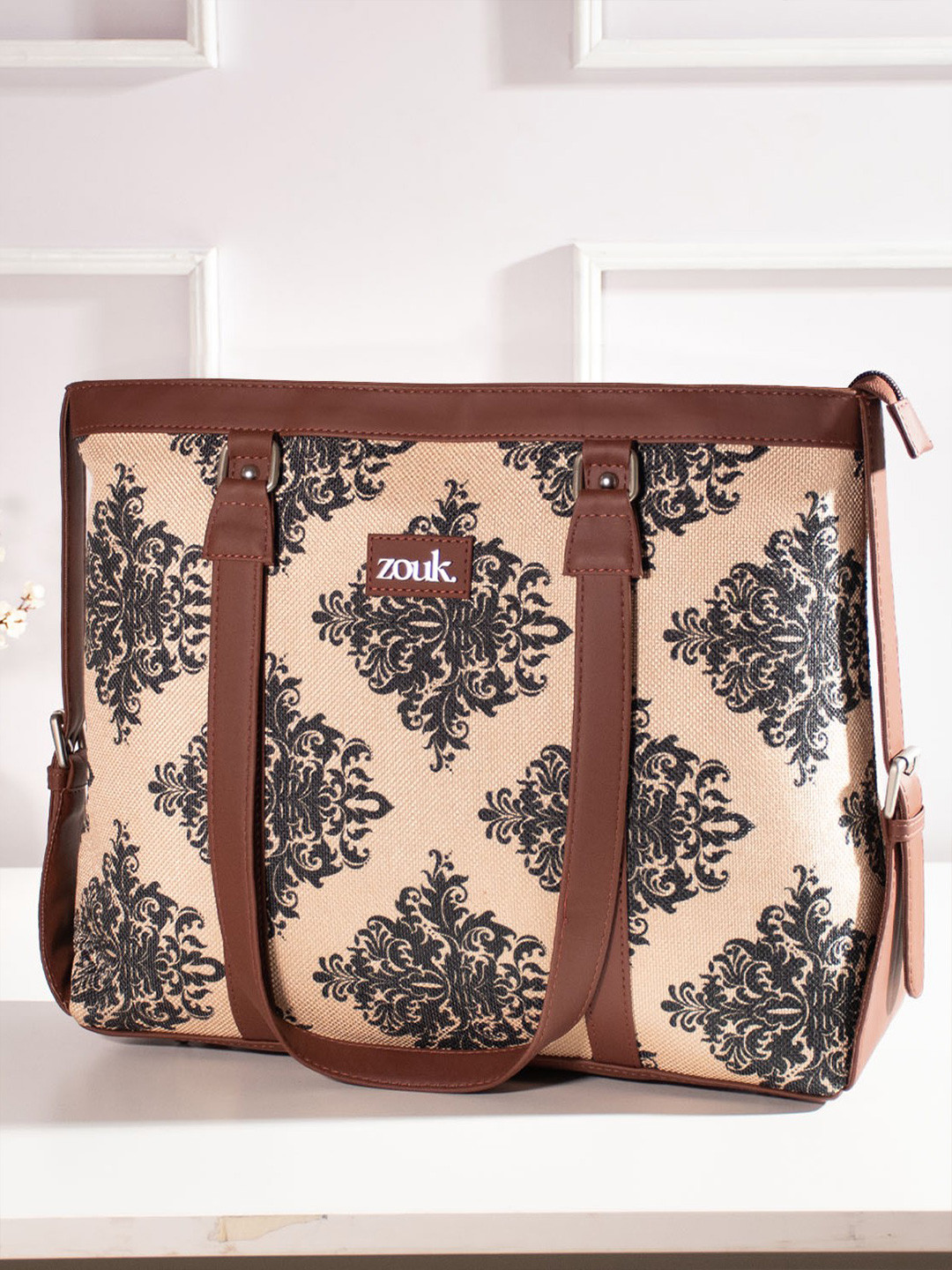 ZOUK Printed Laptop Shoulder Tote Bag 15.6 Inch