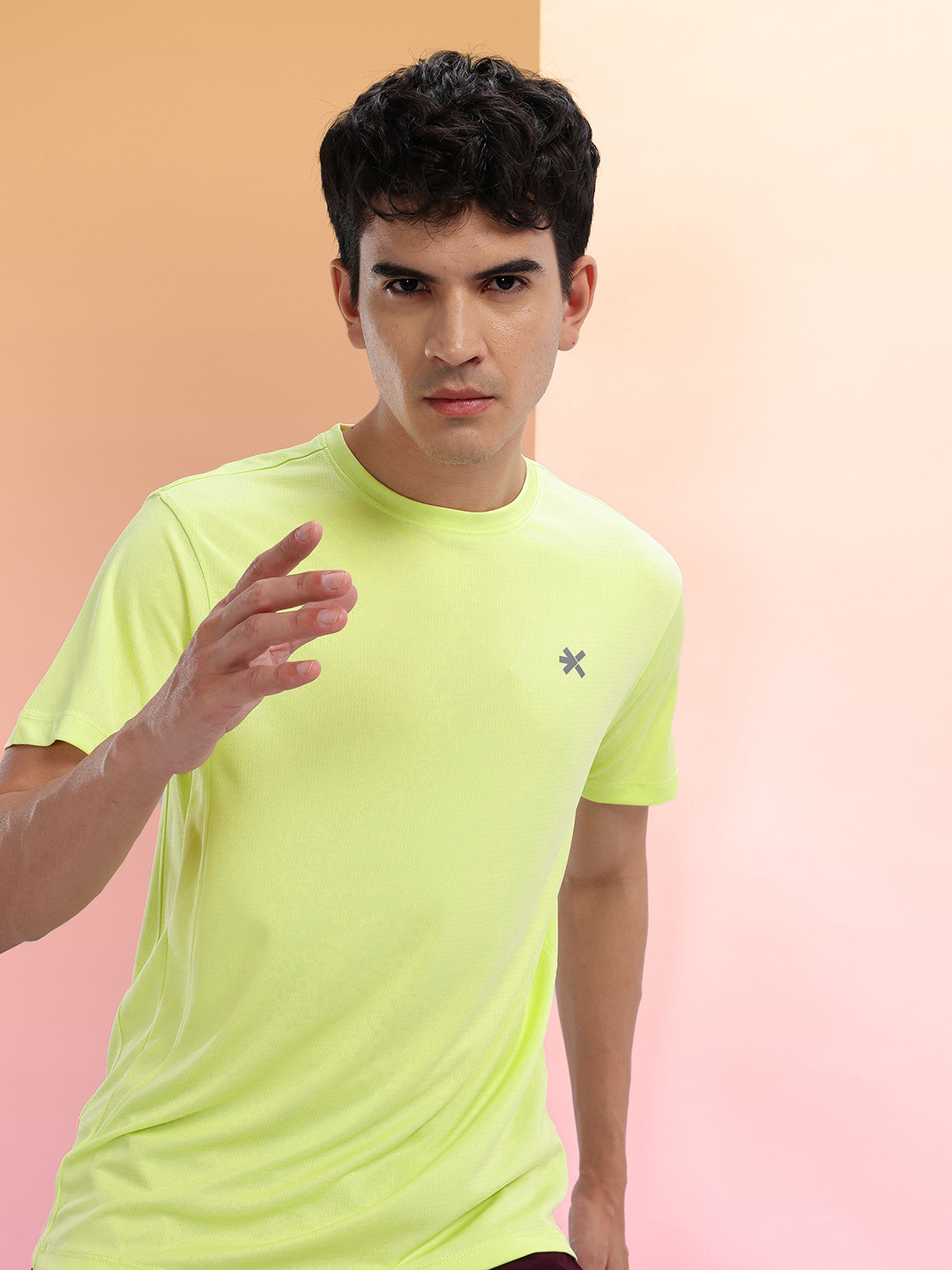 HRX by Hrithik Roshan  Ultralite Brand Logo Perforated T-shirt