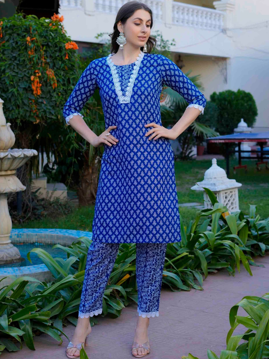 Moda Rapido Ethnic Motifs Indie Prints Printed Kurta With Trousers