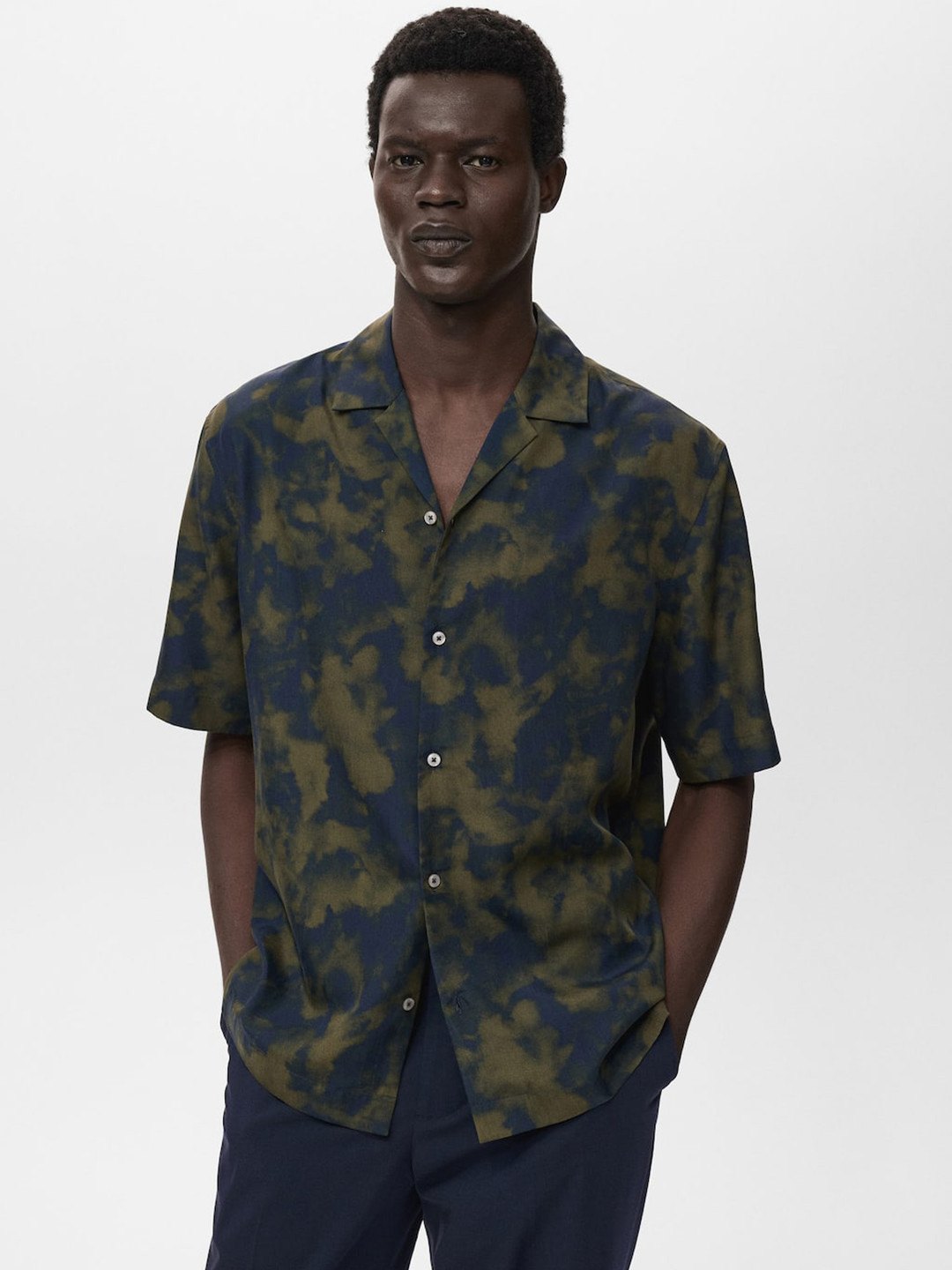 MANGO MAN Abstract Printed Casual Shirt