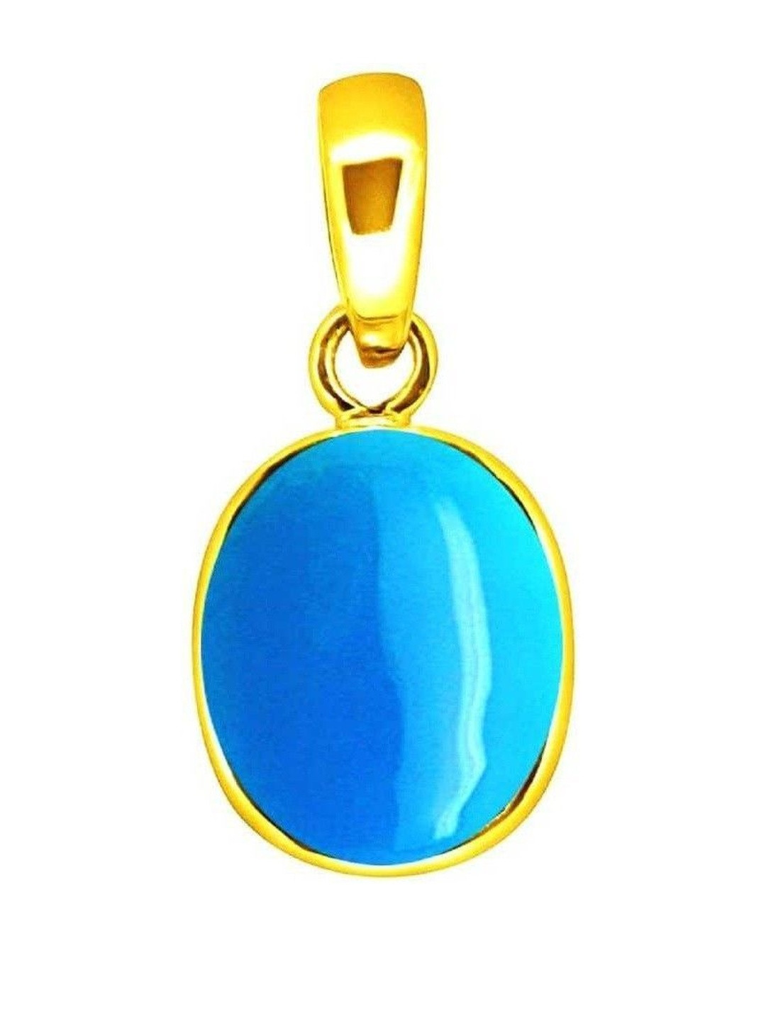 elitemart Gold-Plated Alloy Turquoise Pendant