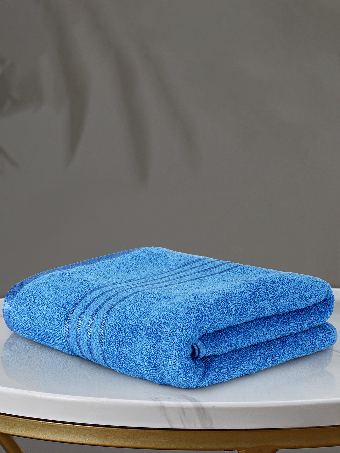 Cuddle cotton Blue Requisite 100% 400 GSM Cotton Bath Towel