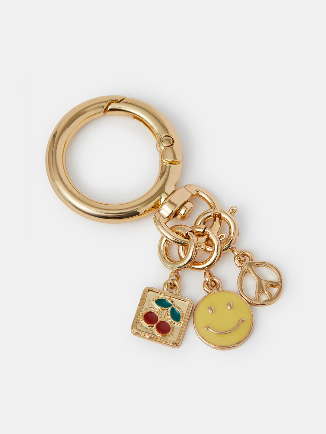 Accessorize Smile Charm Metallic Key Chain