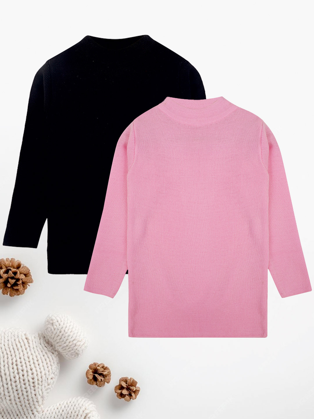 CLAP Skivi Pack Of 2 Kids Woollen Pullover Sweaters