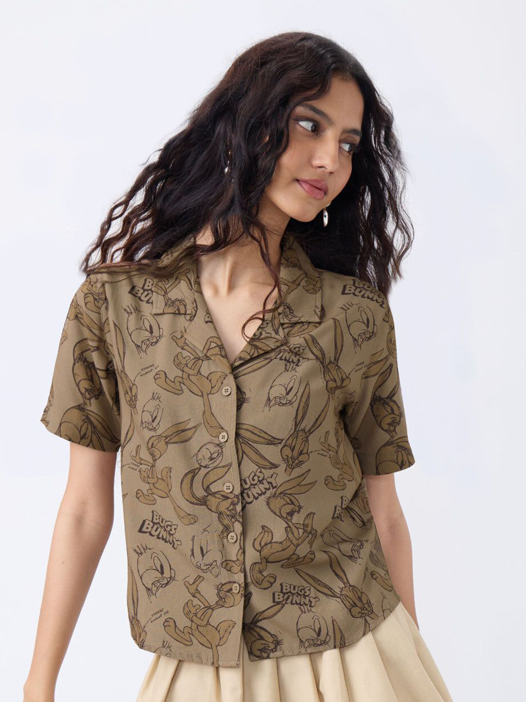 The Souled Store Looney Tunes Too Sketchy Printed Casual Shirt