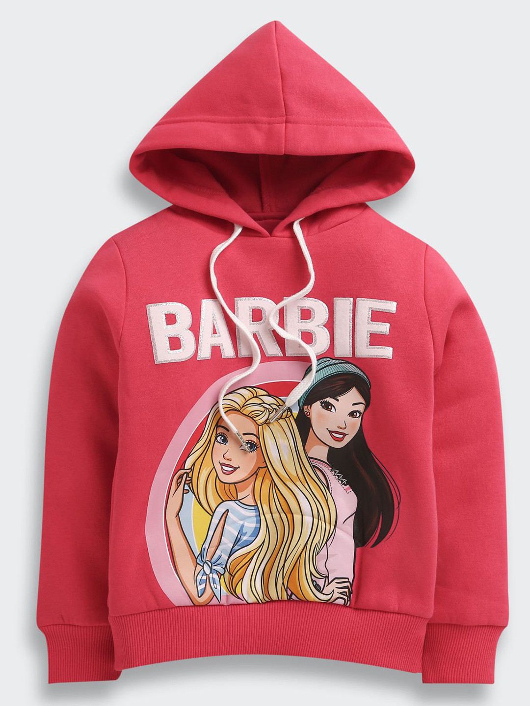 Tiny Girl Girls Barbie Printed Full Sleeve Hooded Sweatshirt