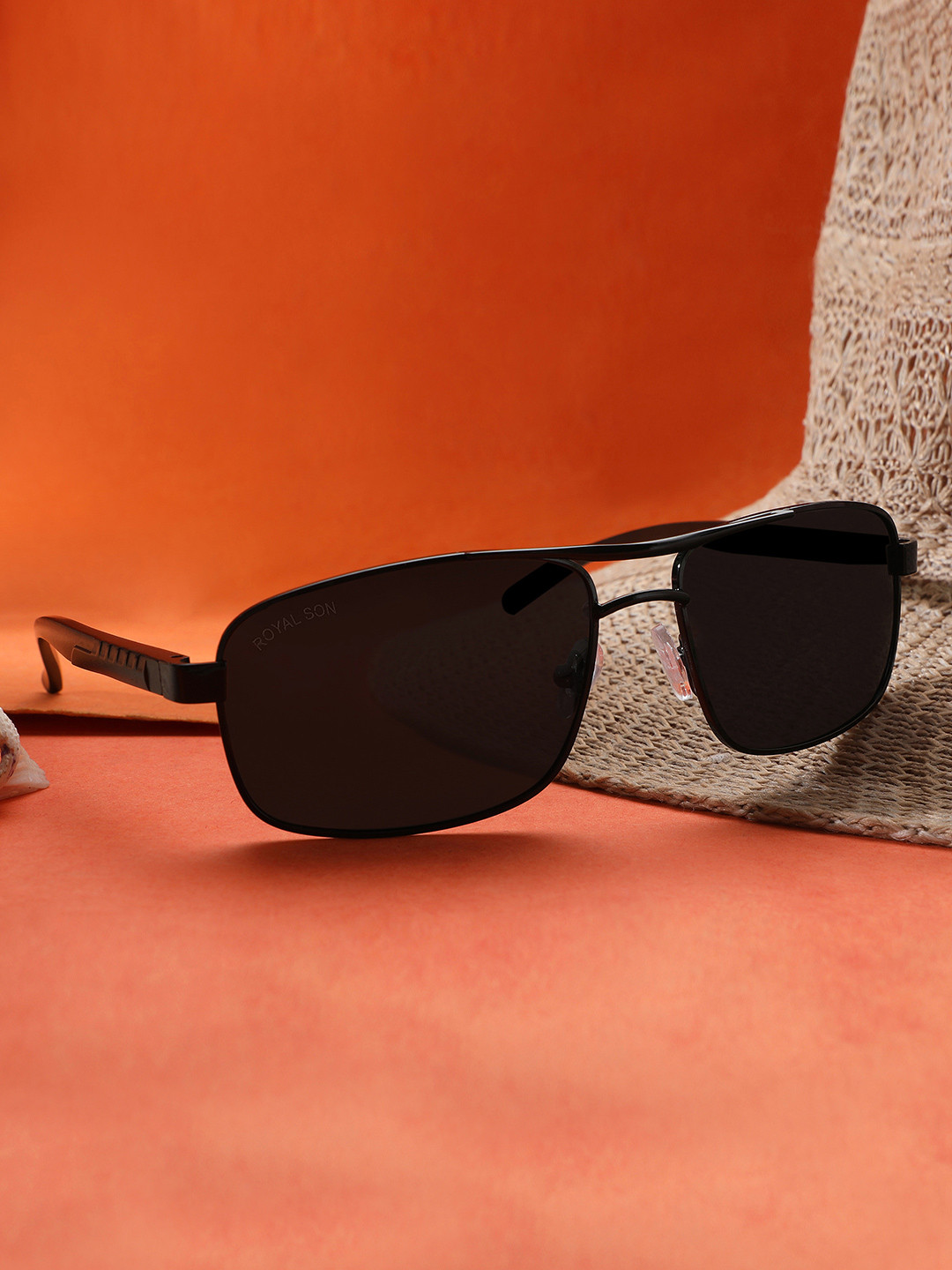 ROYAL SON Men Rectangle Sunglasses CHI0085-C1