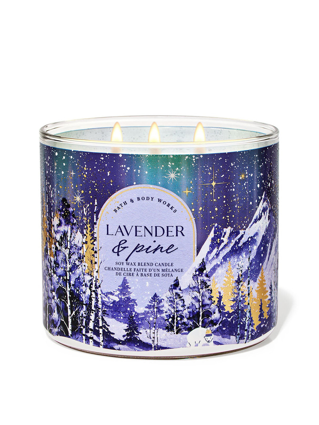 Bath & Body Works Lavender & Pine Soy Wax Blend 3-Wick Candle - 411 g