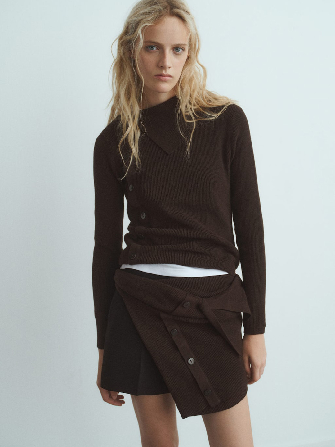 MANGO Stripe Textured Pullover Sweater