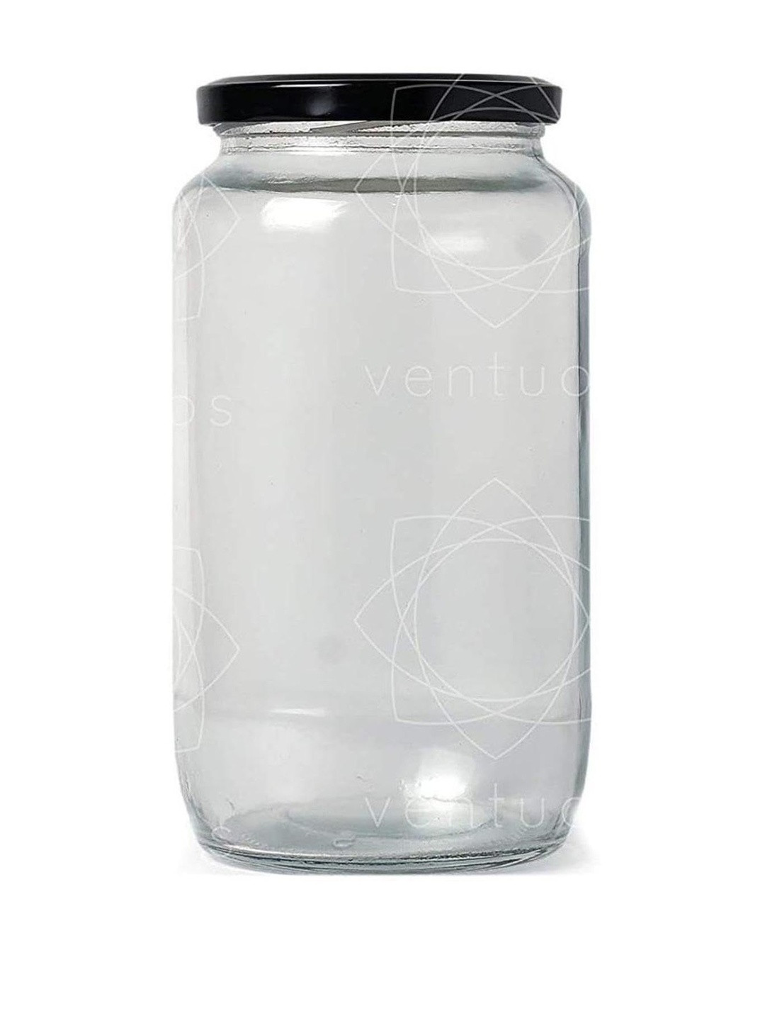 1ST TIME Transparent Round Shape Dishwasher Safe Jars - 1000 ml