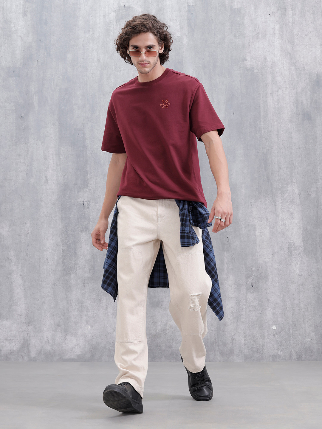WROGN Men Printed Pure Cotton T-shirt