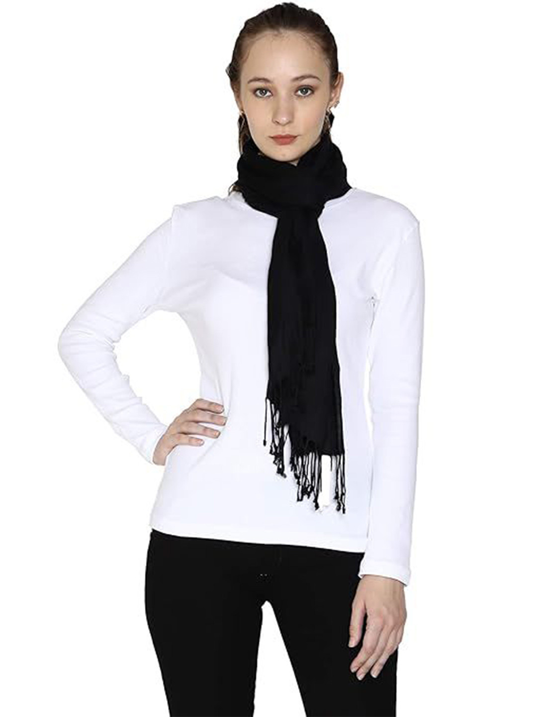 ESSENTIELE Women Stole With Fringed Border