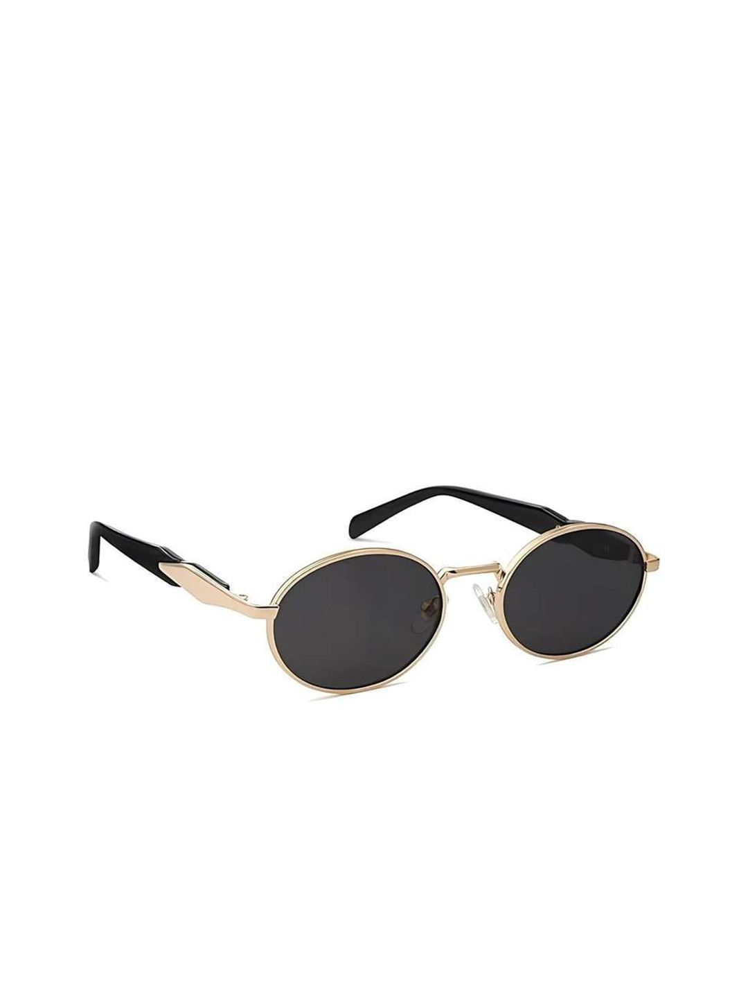 Being Better Unisex Round Sunglasses with UV Protected Lens PRD OVL GOLD BLACK