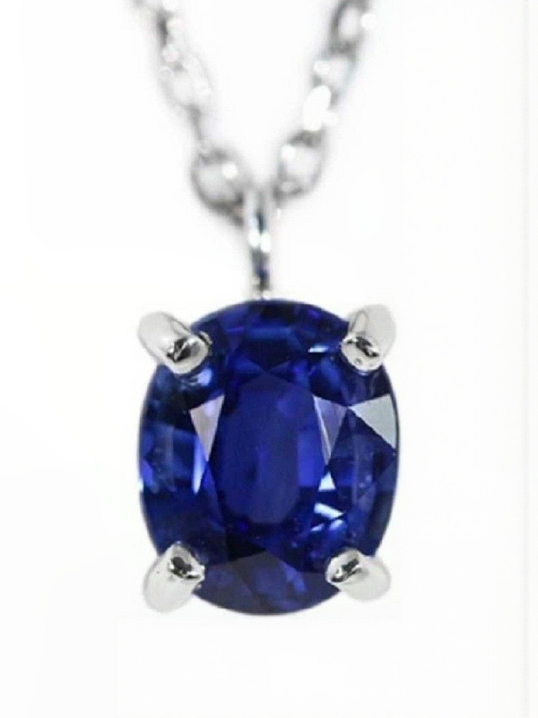 elitemart Women Silver-Plated Neelam Stone Pendant