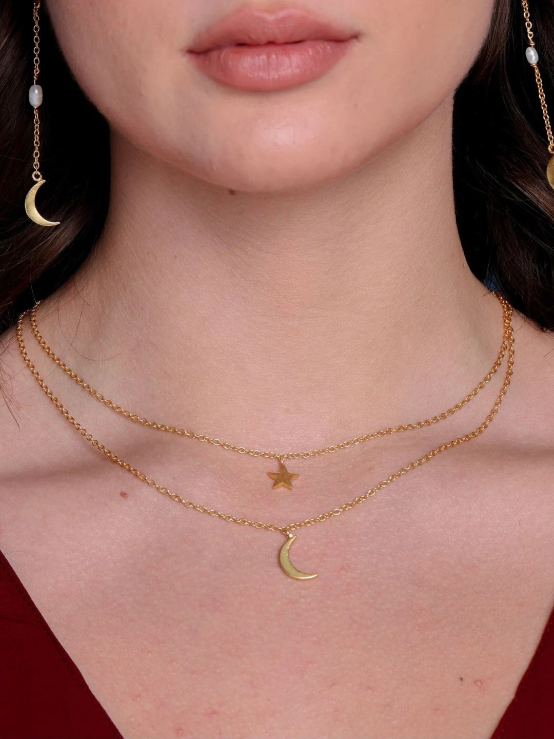 ALSO - A Look to Stand Out Gold-Plated Layered Statement Necklace And Chain