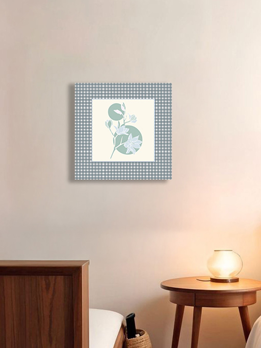 nestroots Blue & White Serenity Circle Canvas Wall Art