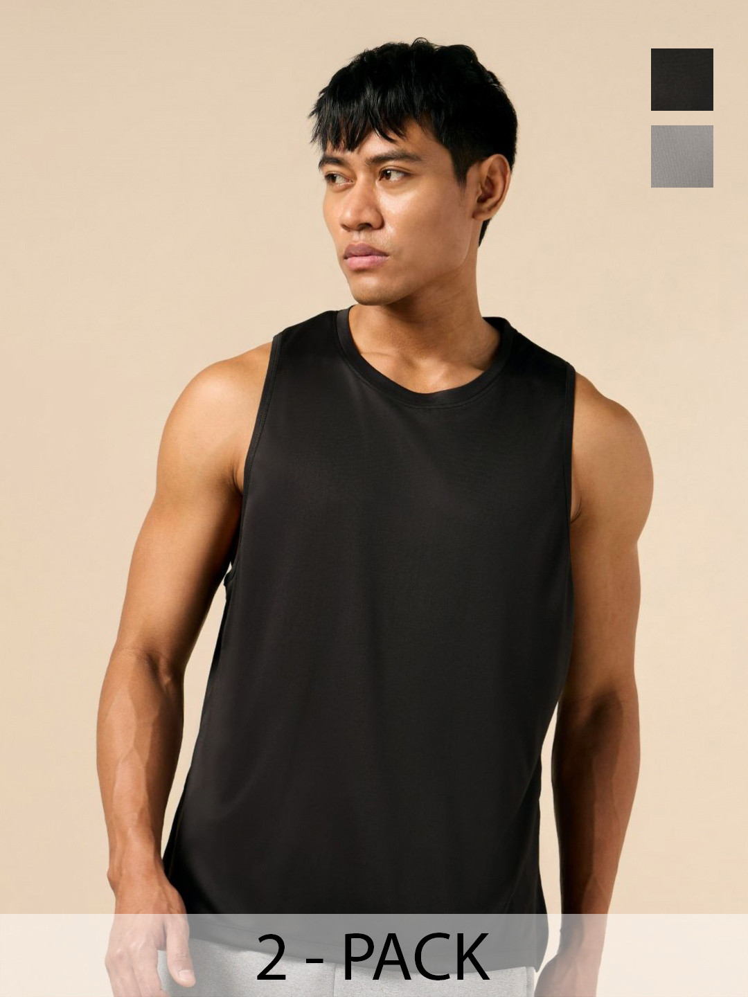 CULT Men Moisture Wicking Pack of 2 Running Tanks