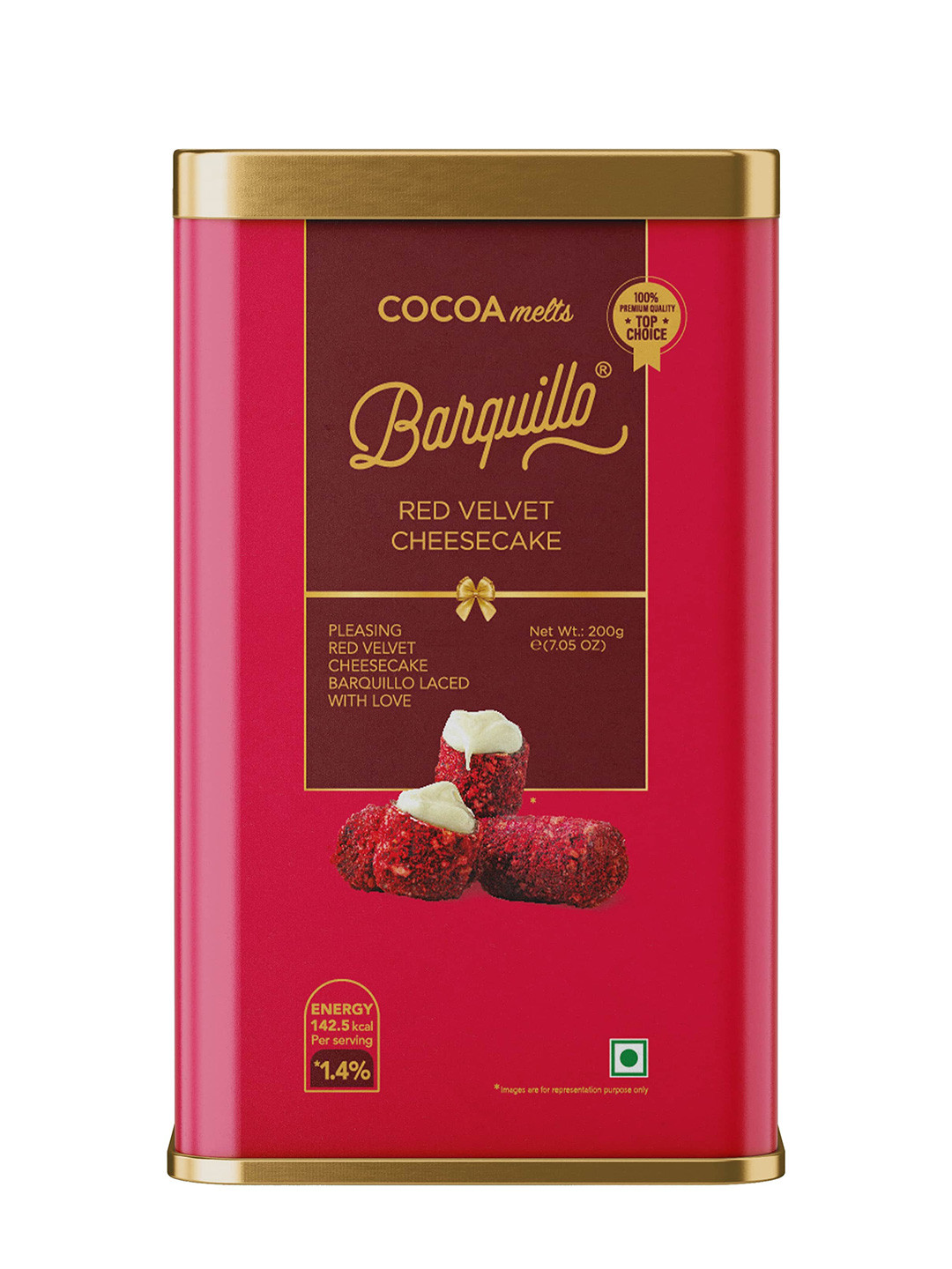 Barquillo 10 Pcs Red Velvet Cheesecake Chocolate Biscuit Rolls  200g