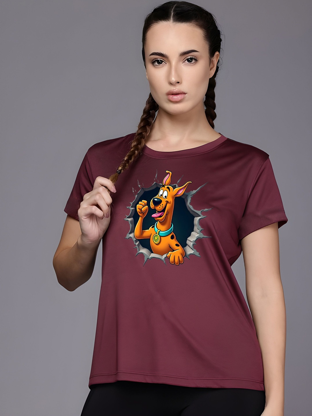 Moda Rapido Women Scooby Do Printed Slim Fit T-shirt