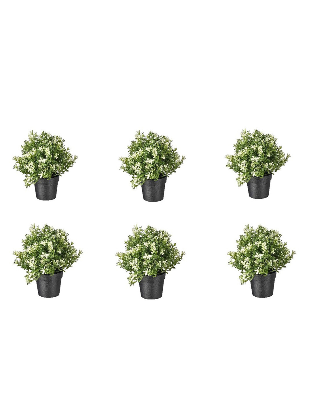 paperi White 6 Pieces Artificial Plants With Pot