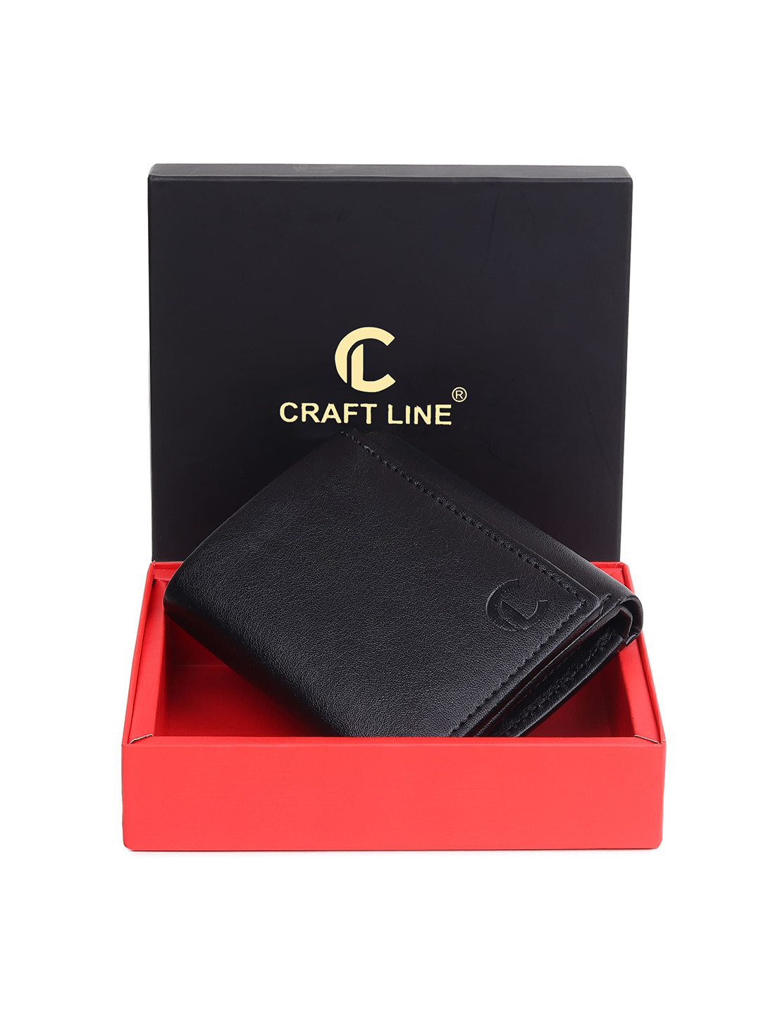 CRAFT LINE Men Short Three Fold Wallet