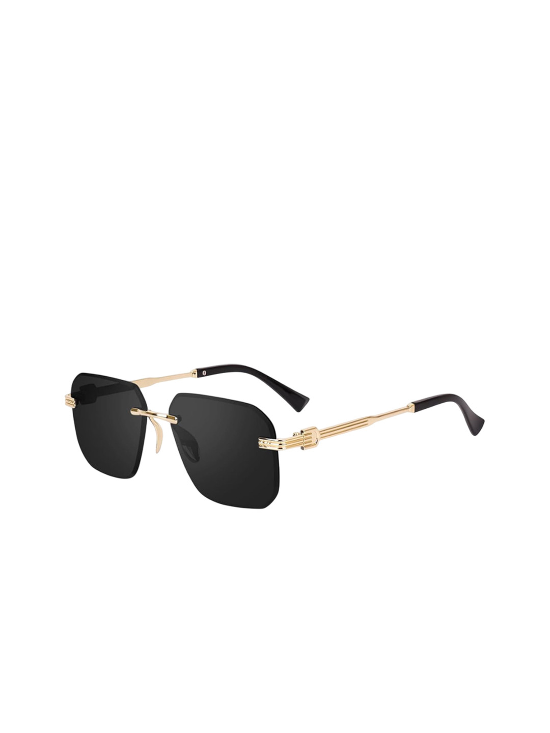 Being Better Unisex Half Rim UV Protected Square Sunglasses COLOR IMAGE BLACK