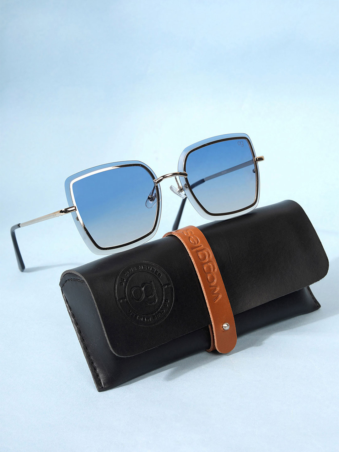 Woggles Darkroast Unisex Full Rim UV Protected Square Sunglasses WOMT-MSQ-001C1