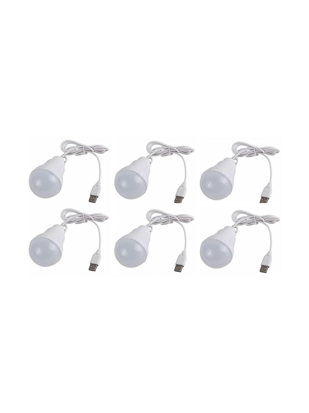 APNA KANHA 6 Pieces White Electrical Light Bulb