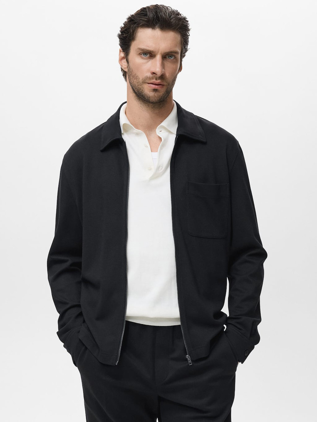 MANGO MAN Shirt Collar Tailored Jacket