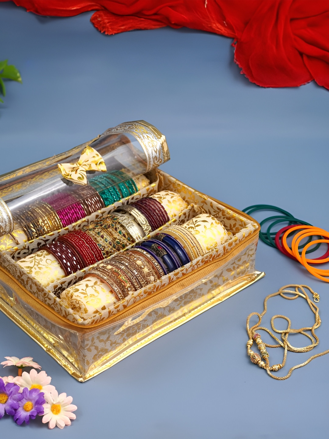 DECOM INDUSTRIES Gold-Toned Regular Jewellery Organisers