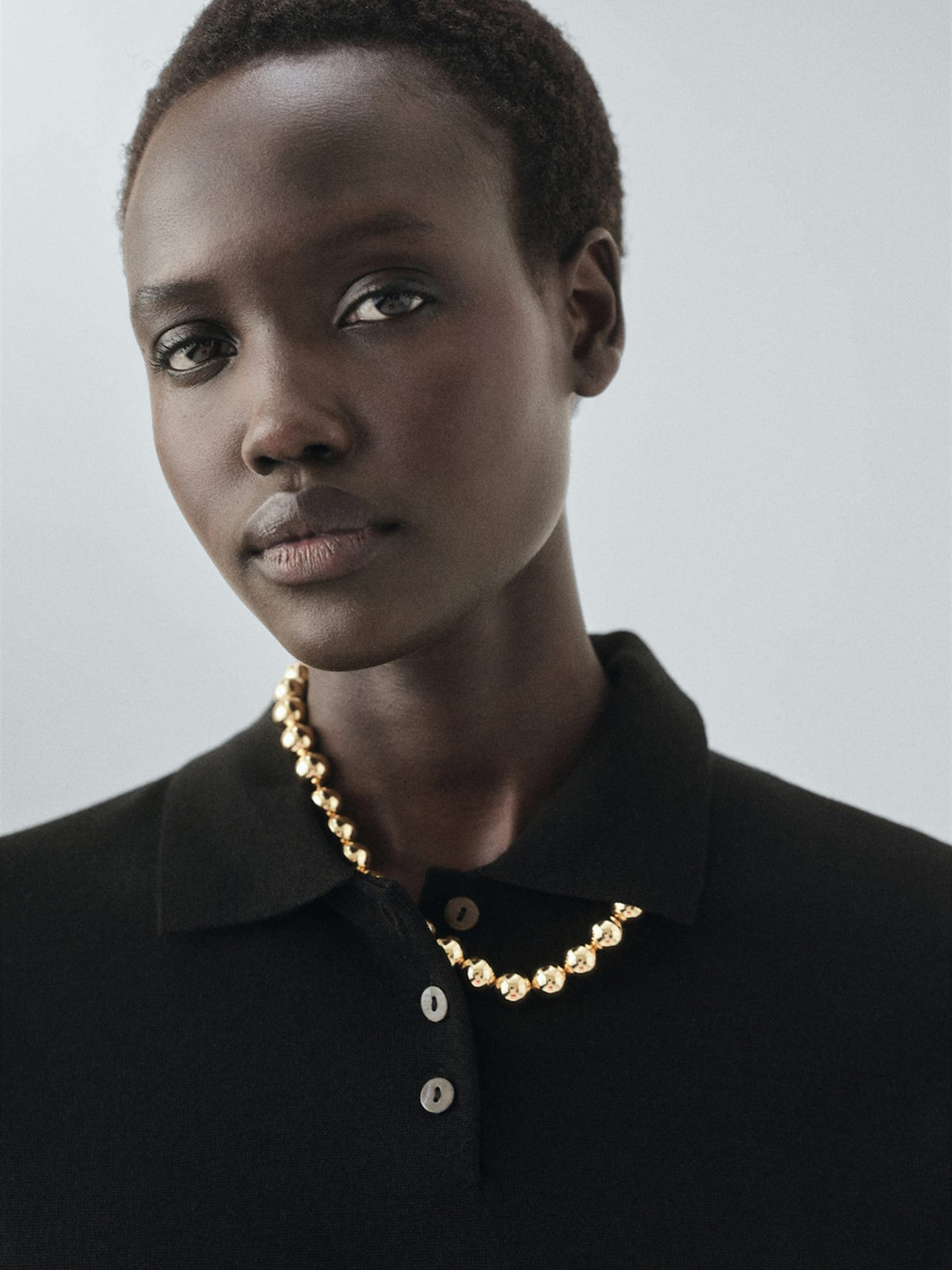 MANGO Pure Wool Shirt Collar Pullover Sweater