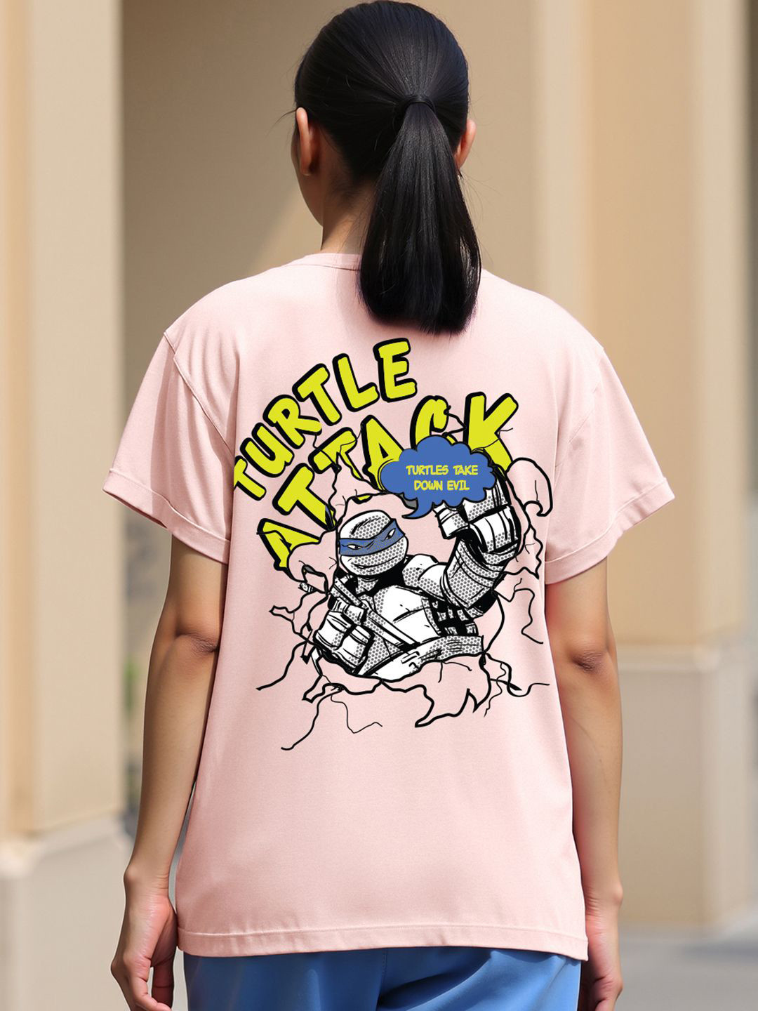 Bewakoof Mutant Ninja Turtles Graphic Printed Short Sleeves Cotton T-shirt