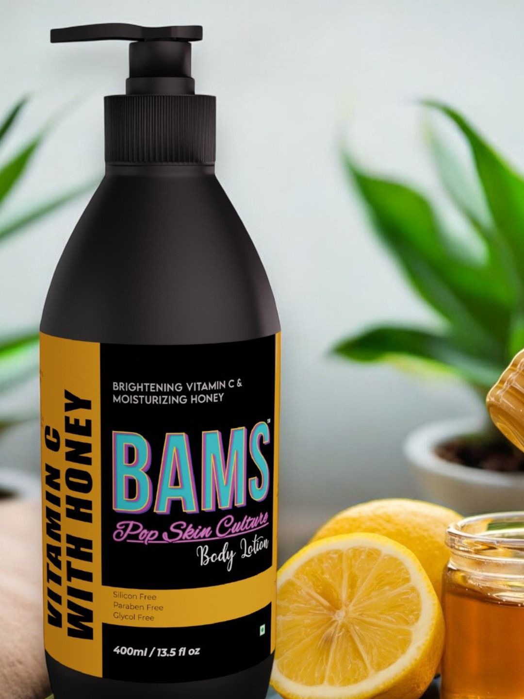 BAMS POP SKIN CULTURE Vitamin C With Honey Body Lotion - 400 ml